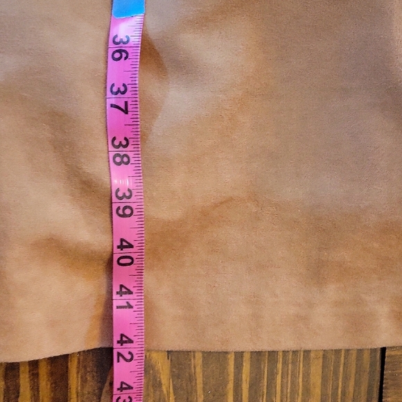 Forecaster Of Boston Classic Faux Suede Trench Coat Womens Sz L, Caramel Tan - Picture 6 of 7